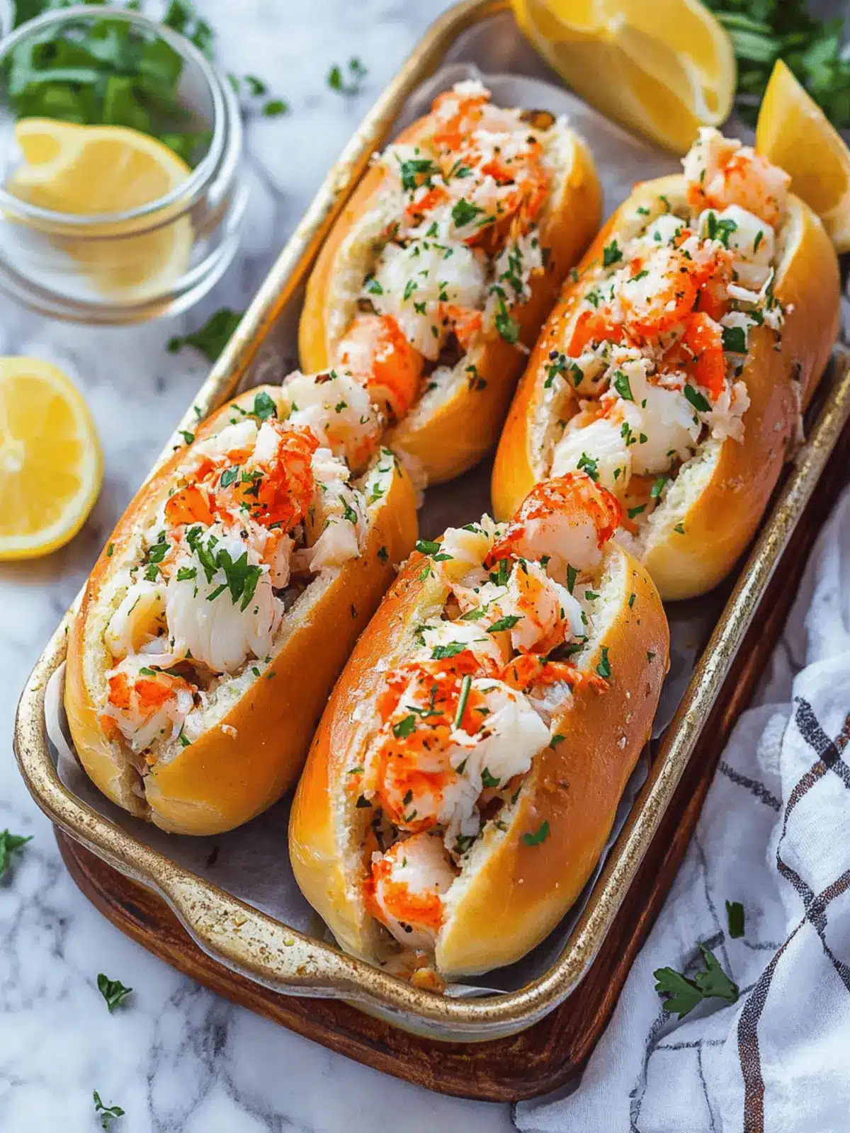 Garlic Butter King Crab Rolls