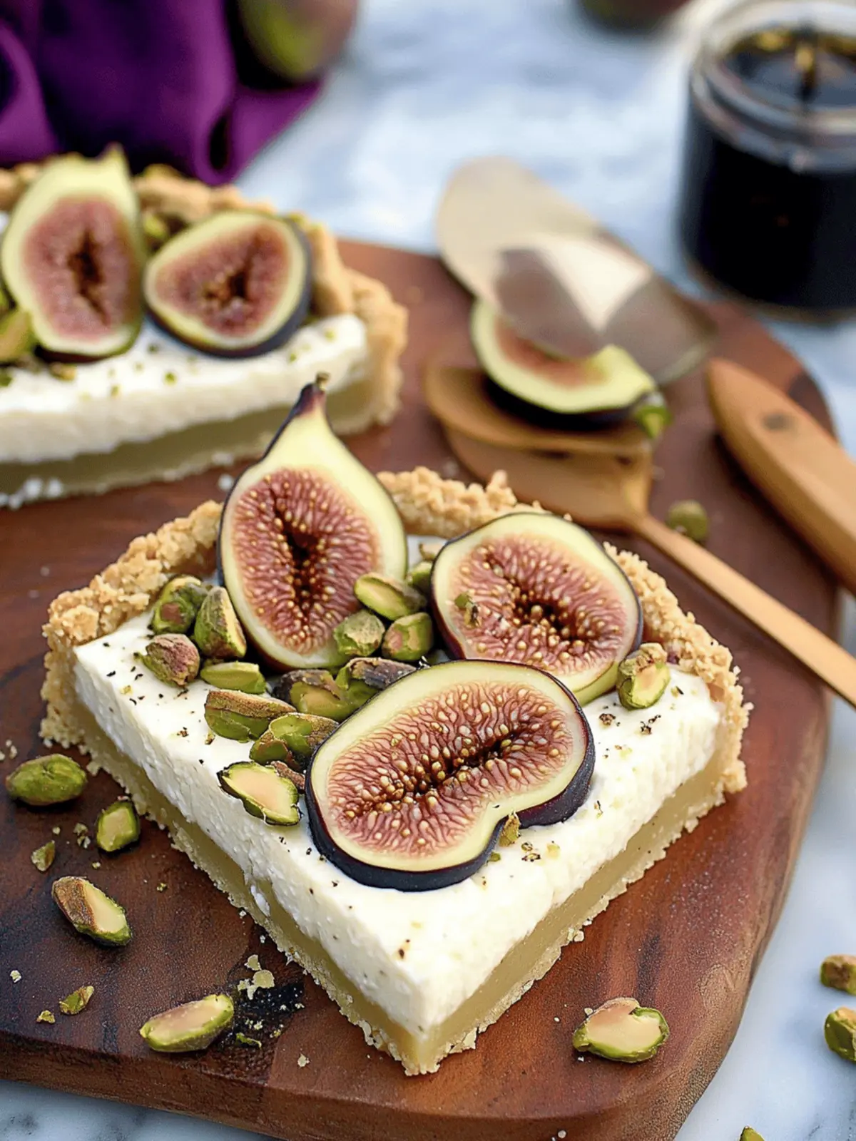 Fig Mascarpone Tart with Pistachio Black Pepper Crust