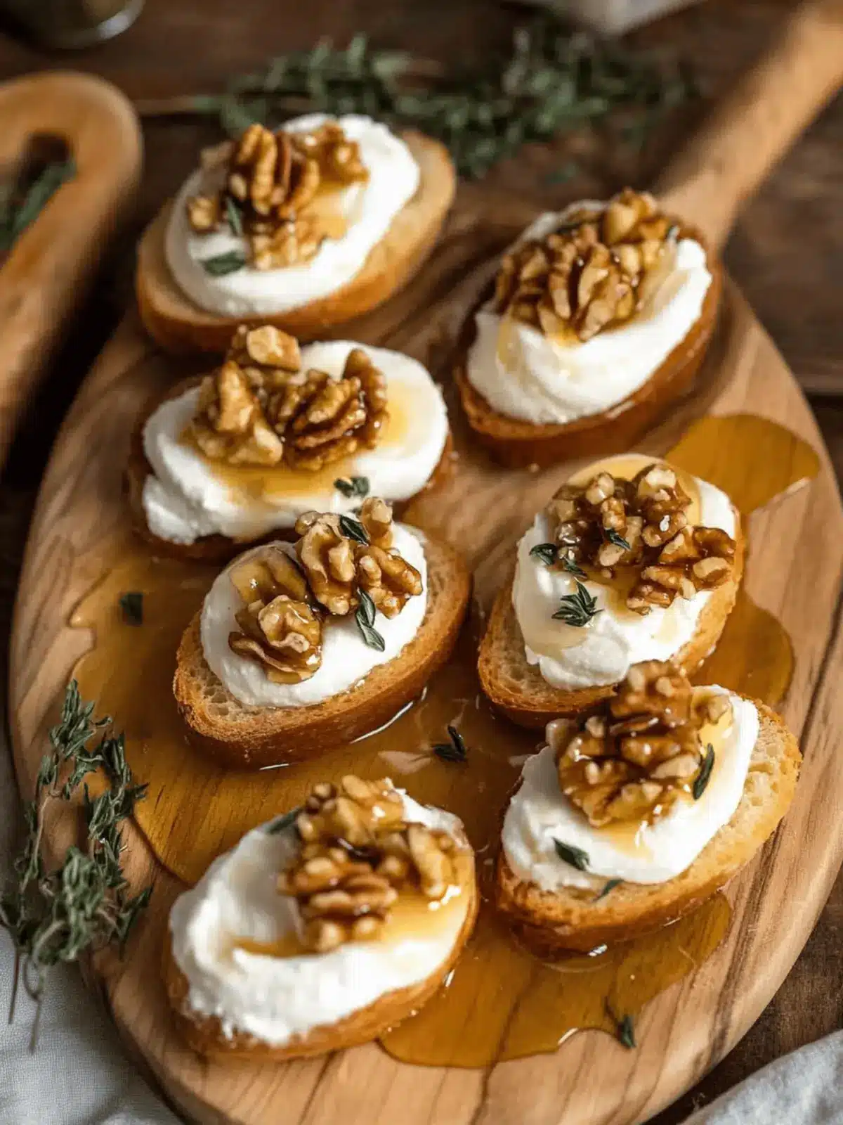 Whipped Ricotta Crostini with Walnuts & Salted Honey