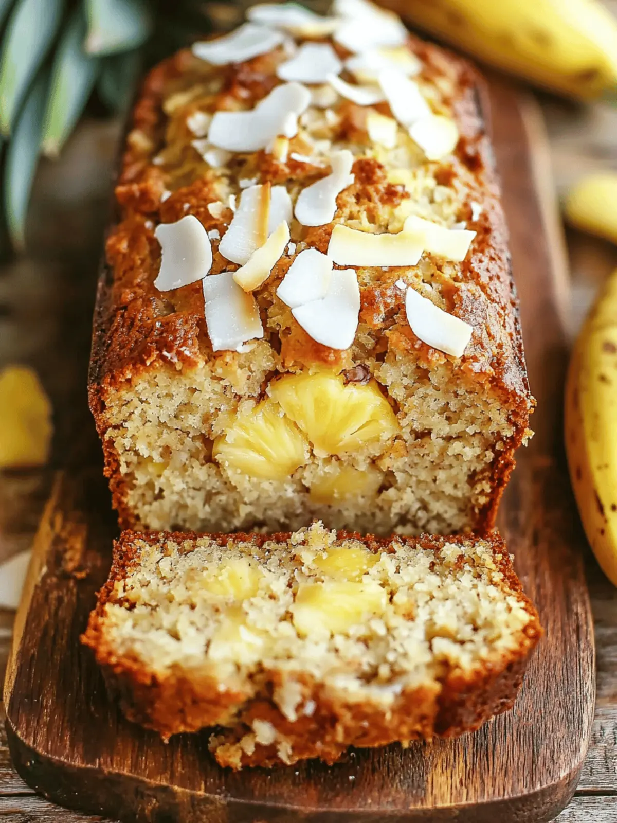 Coconut Pineapple Banana Bread