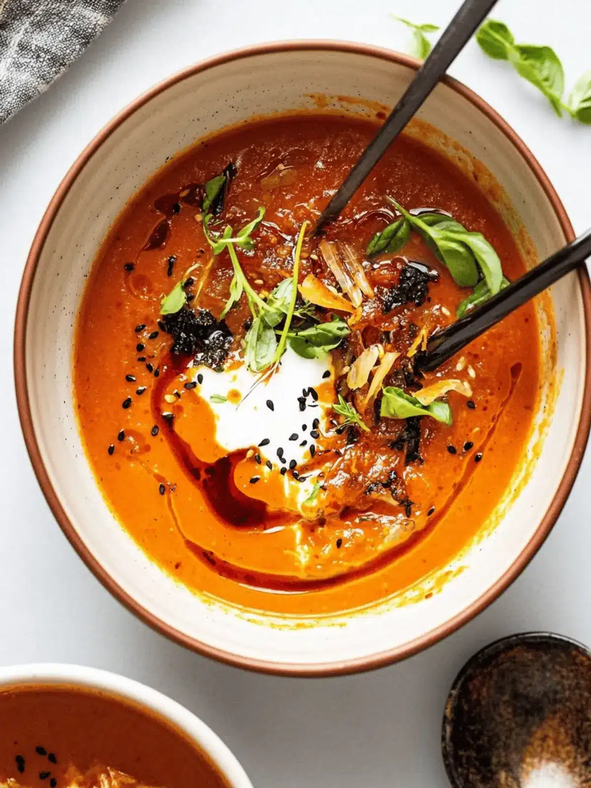 Caramelized Gochujang Tomato Soup