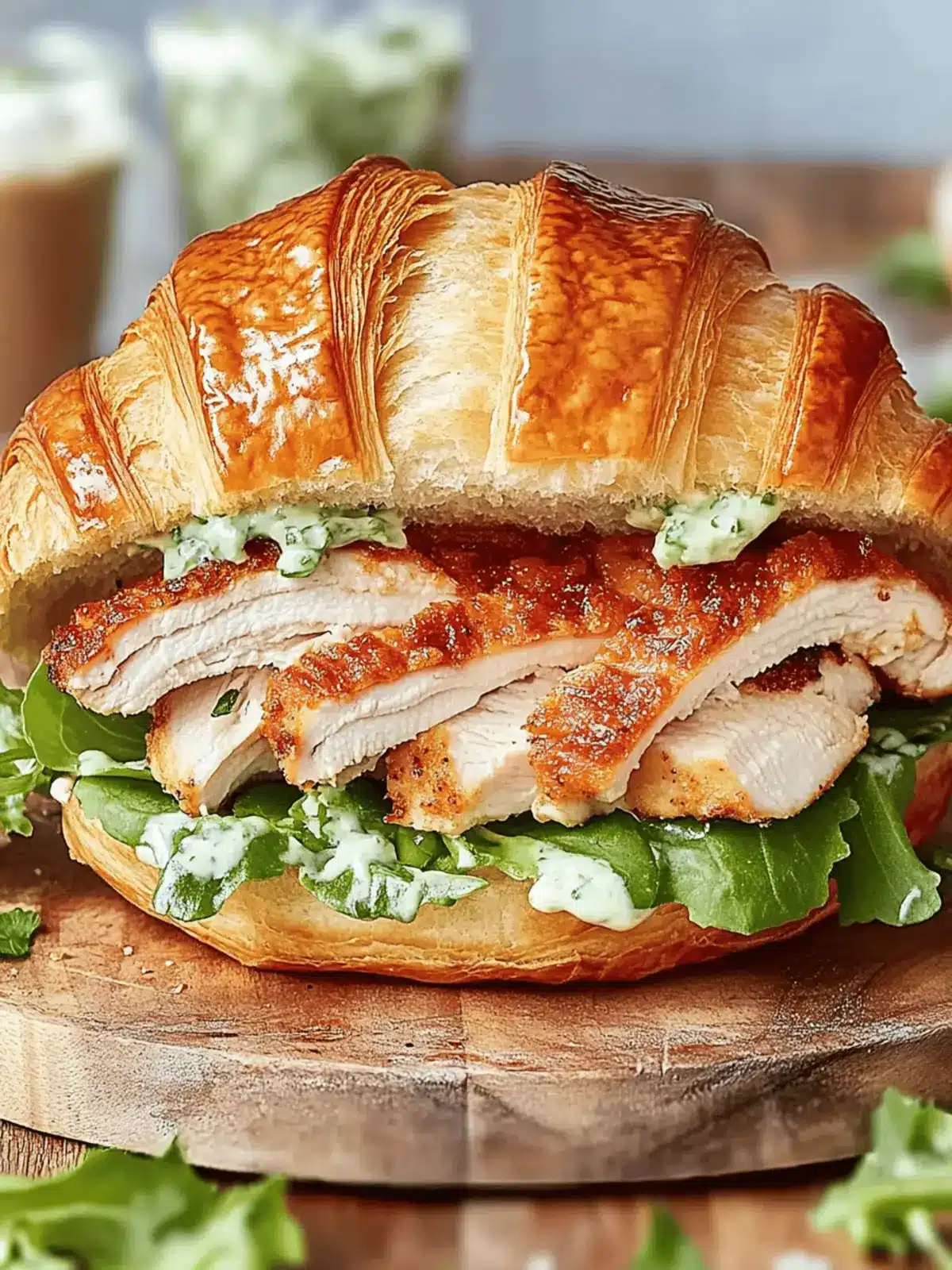 Chicken Caesar Croissant Sandwich