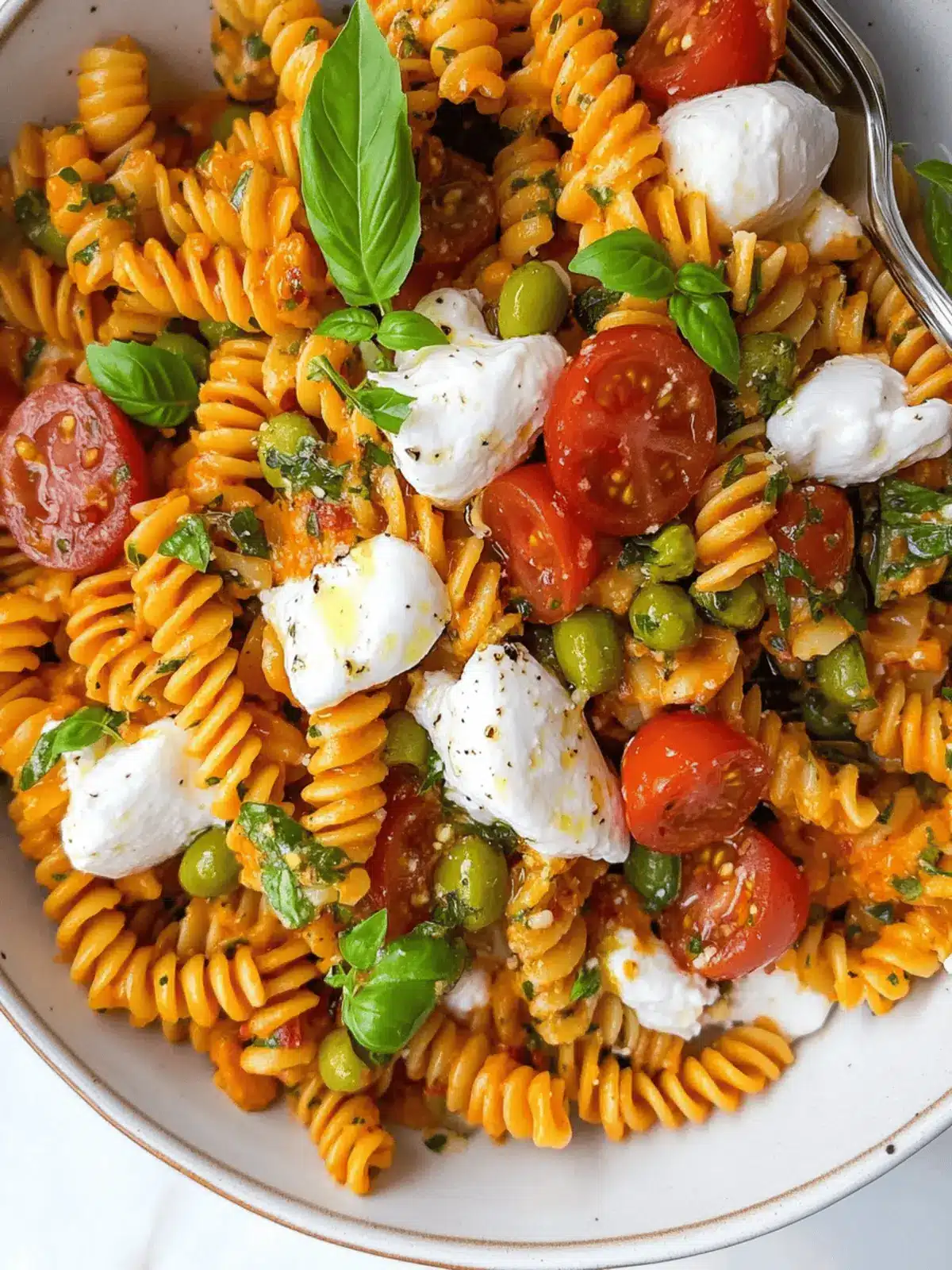 Romesco Pasta Salad With Burrata
