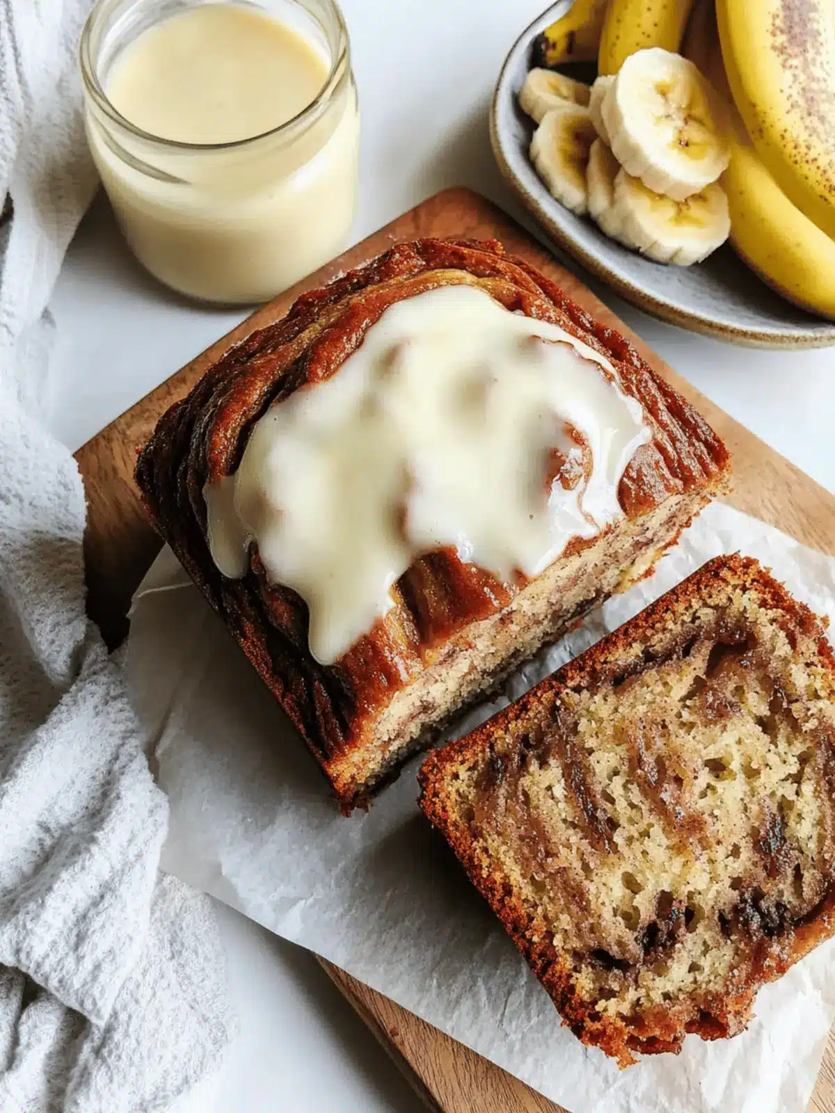 Cinnamon Roll Banana Bread