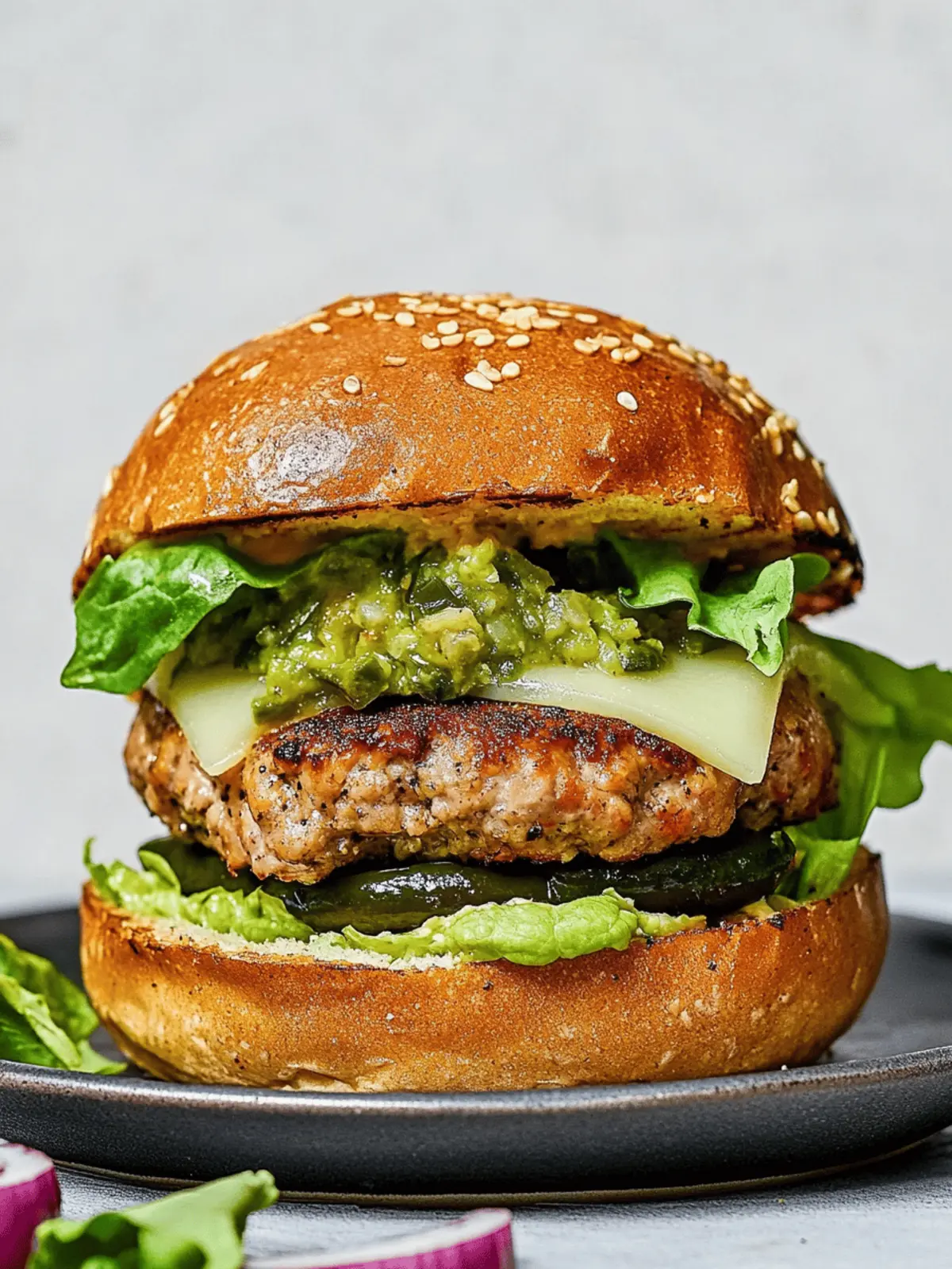 Poblano Turkey Burger