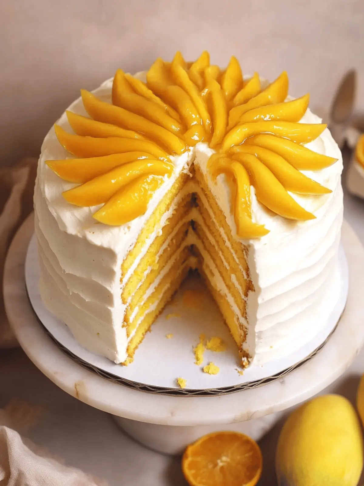 Mango Cream Chiffon Cake