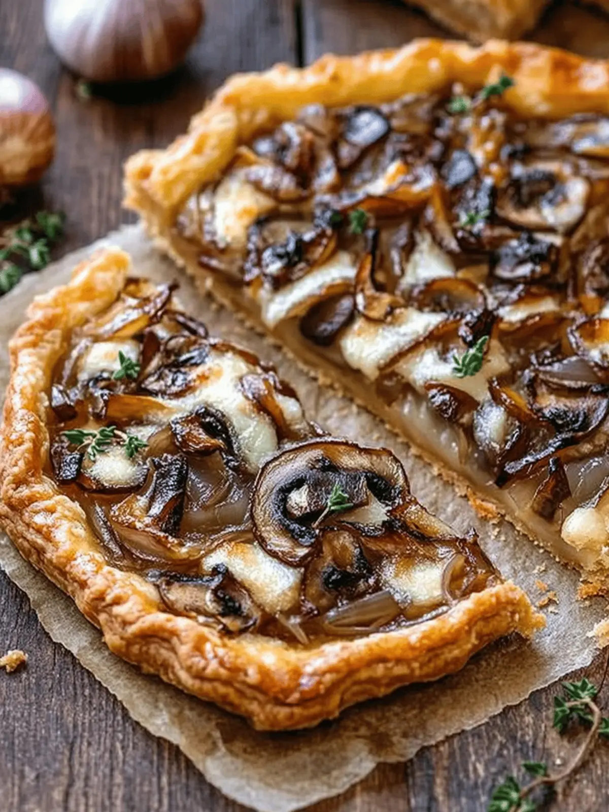 French Onion Mushroom Tart