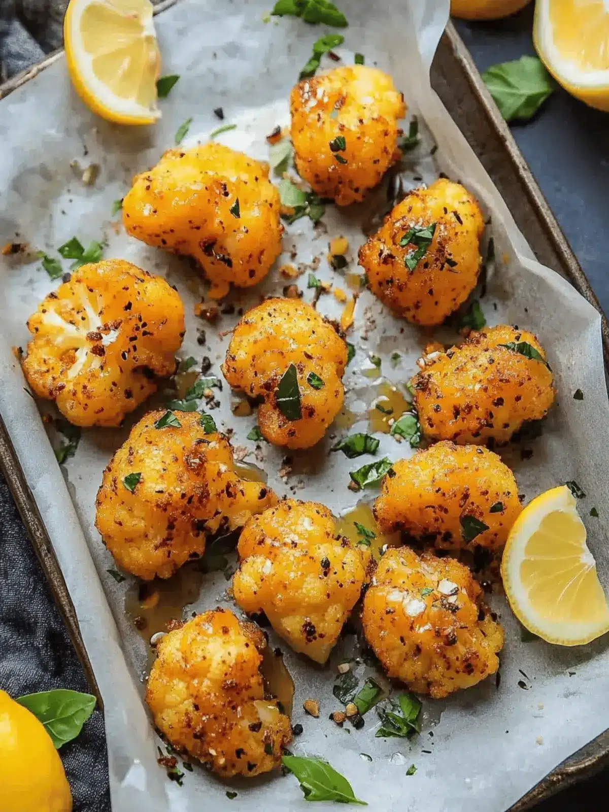 Lemon Pepper Glazed Cauliflower