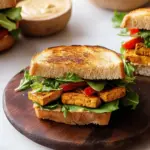 Veggie Tofu Sandwich with Chipotle Mayo