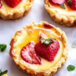 Strawberry Honey Custard Tarts with Lemon Curd