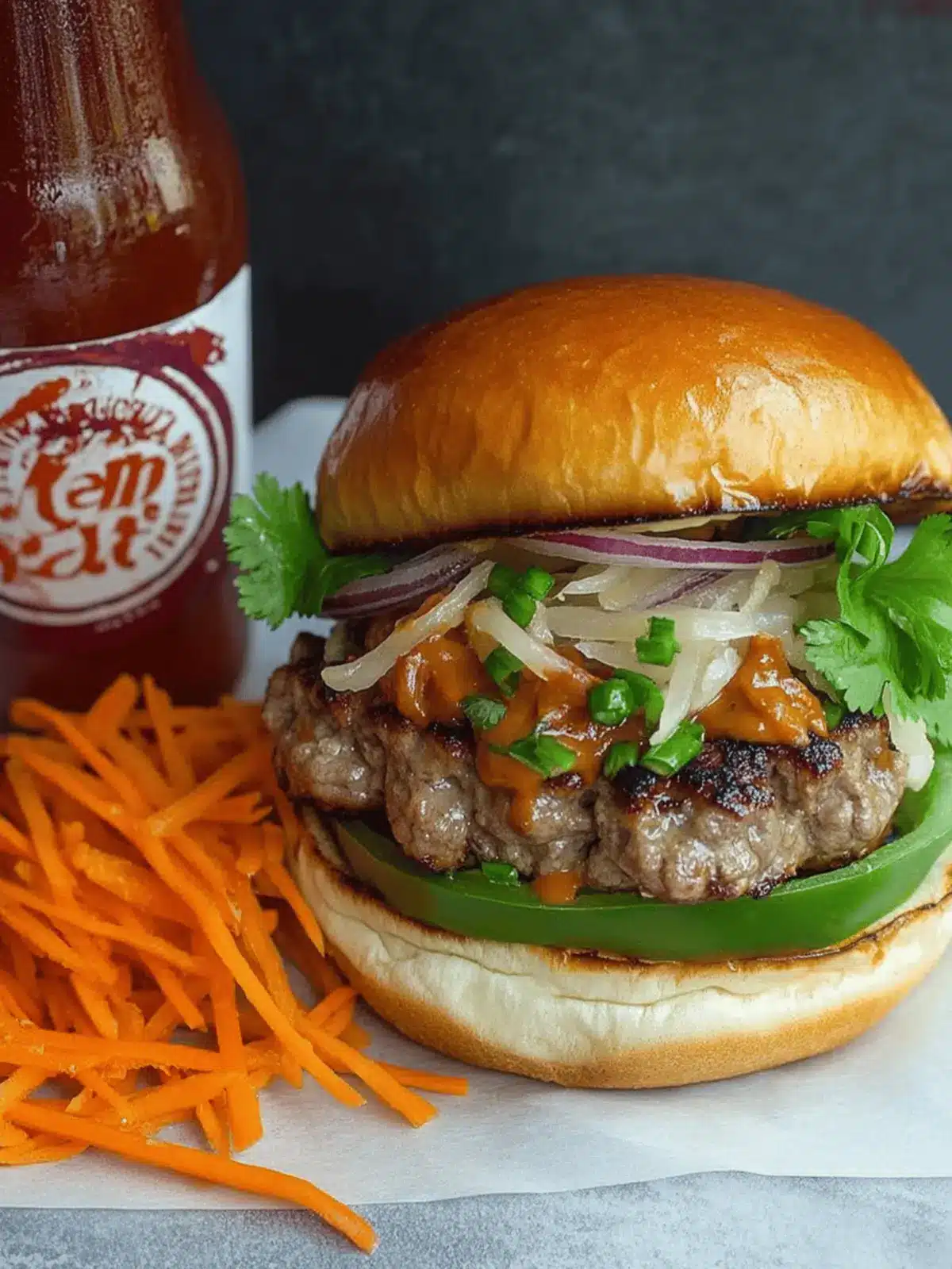 Pork Banh Mi Smash Burgers