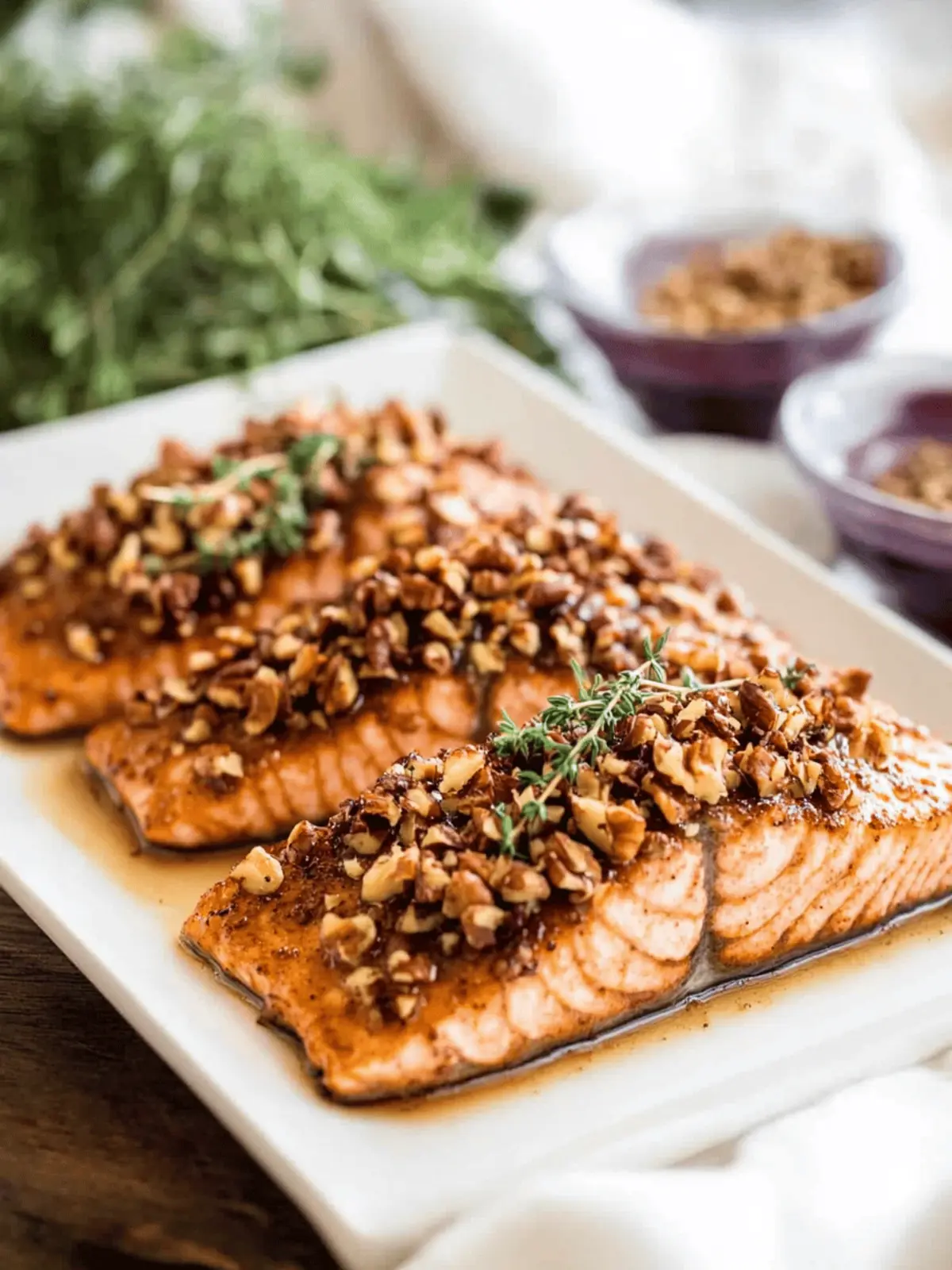 Maple Walnut Crusted Salmon
