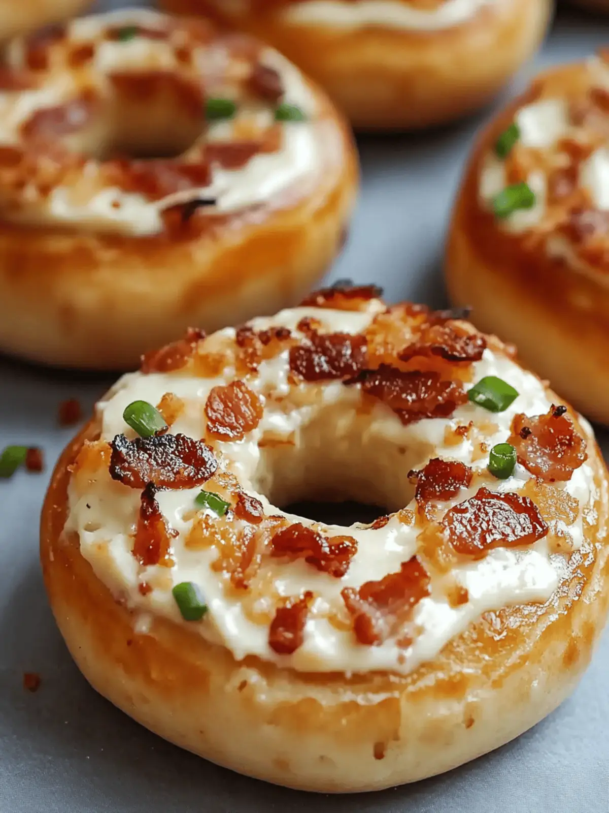 Zesty Bacon Cream Cheese Bagels