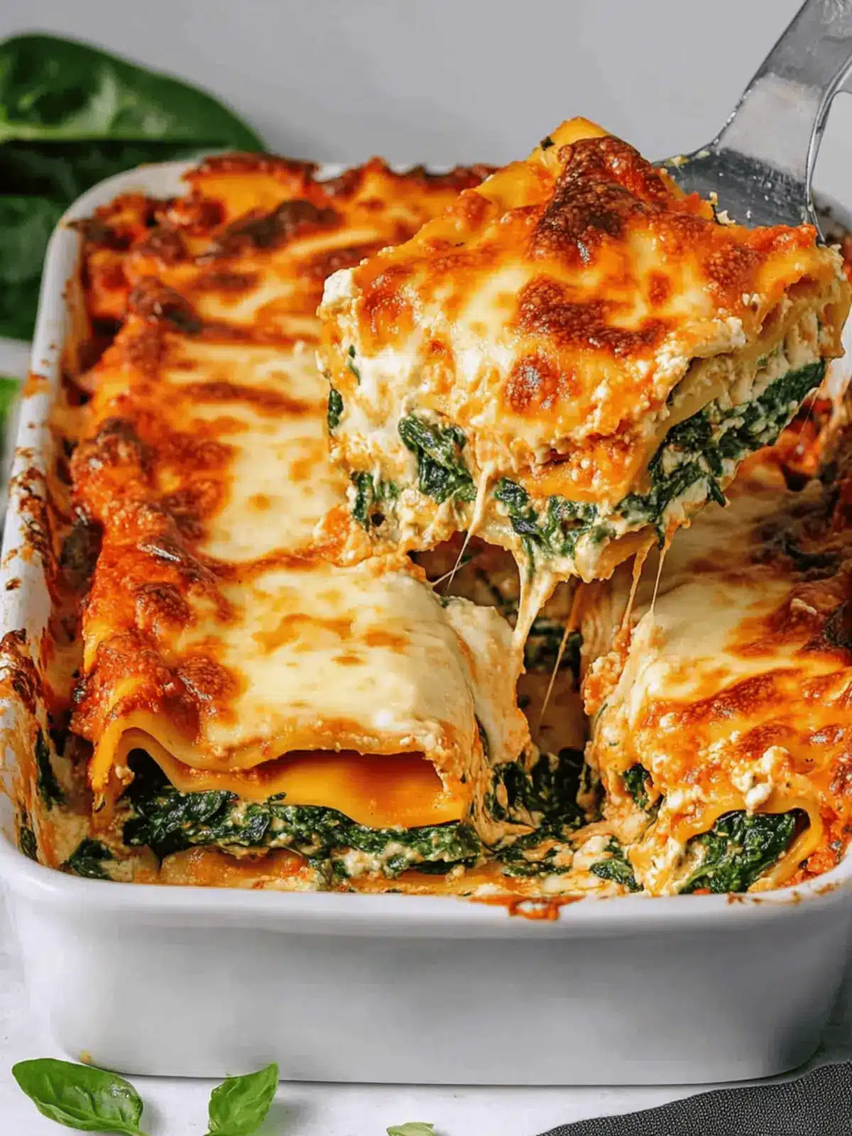 Ultimate Spinach Lasagna (3 Cheeses)