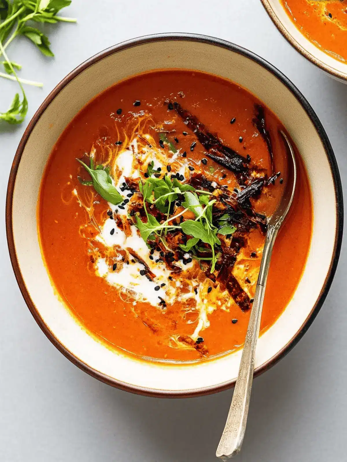 Caramelized Gochujang Tomato Soup