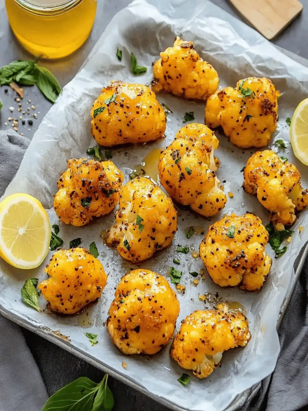 Lemon Pepper Glazed Cauliflower