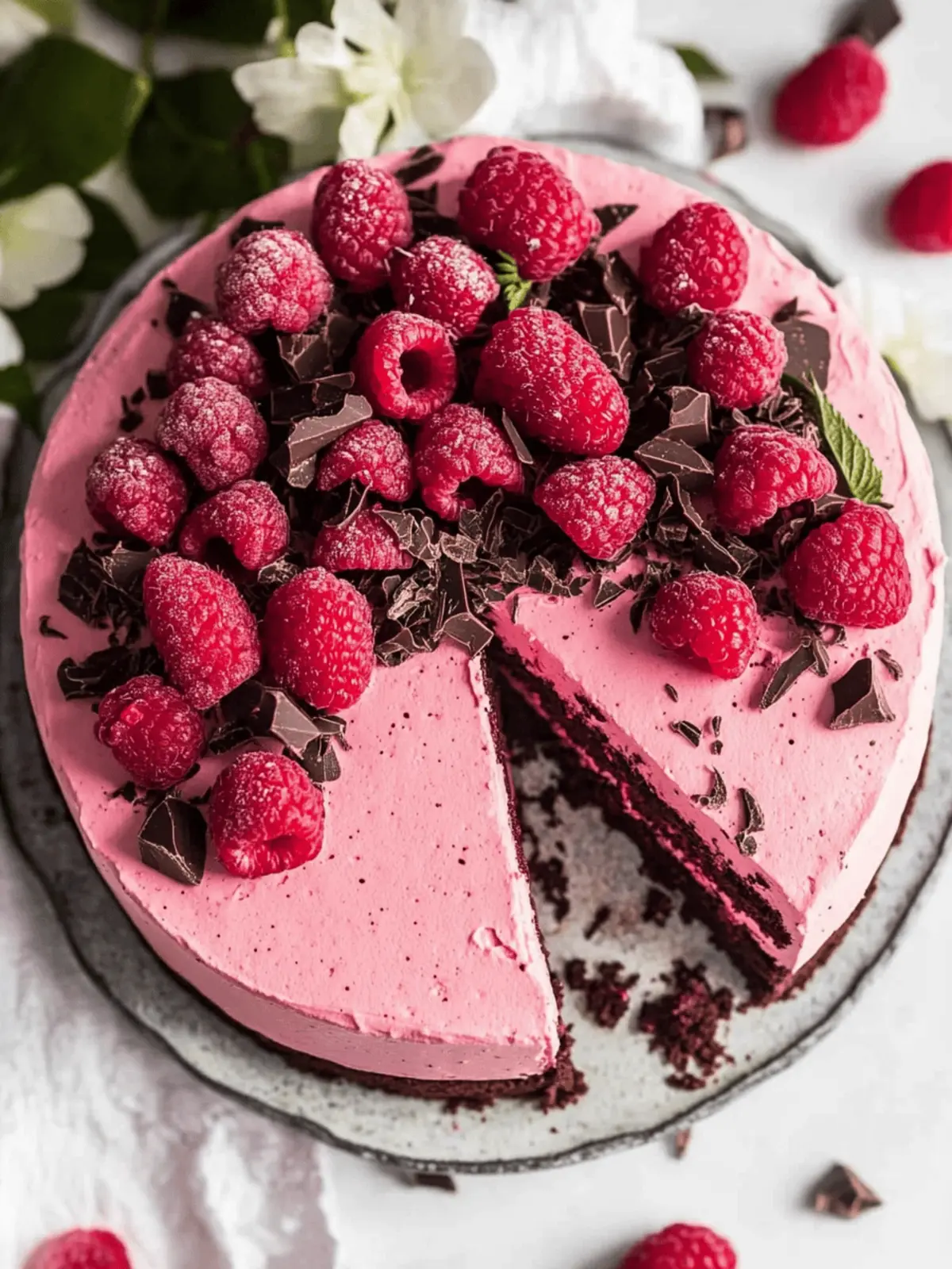Chocolate Raspberry Mousse Cake
