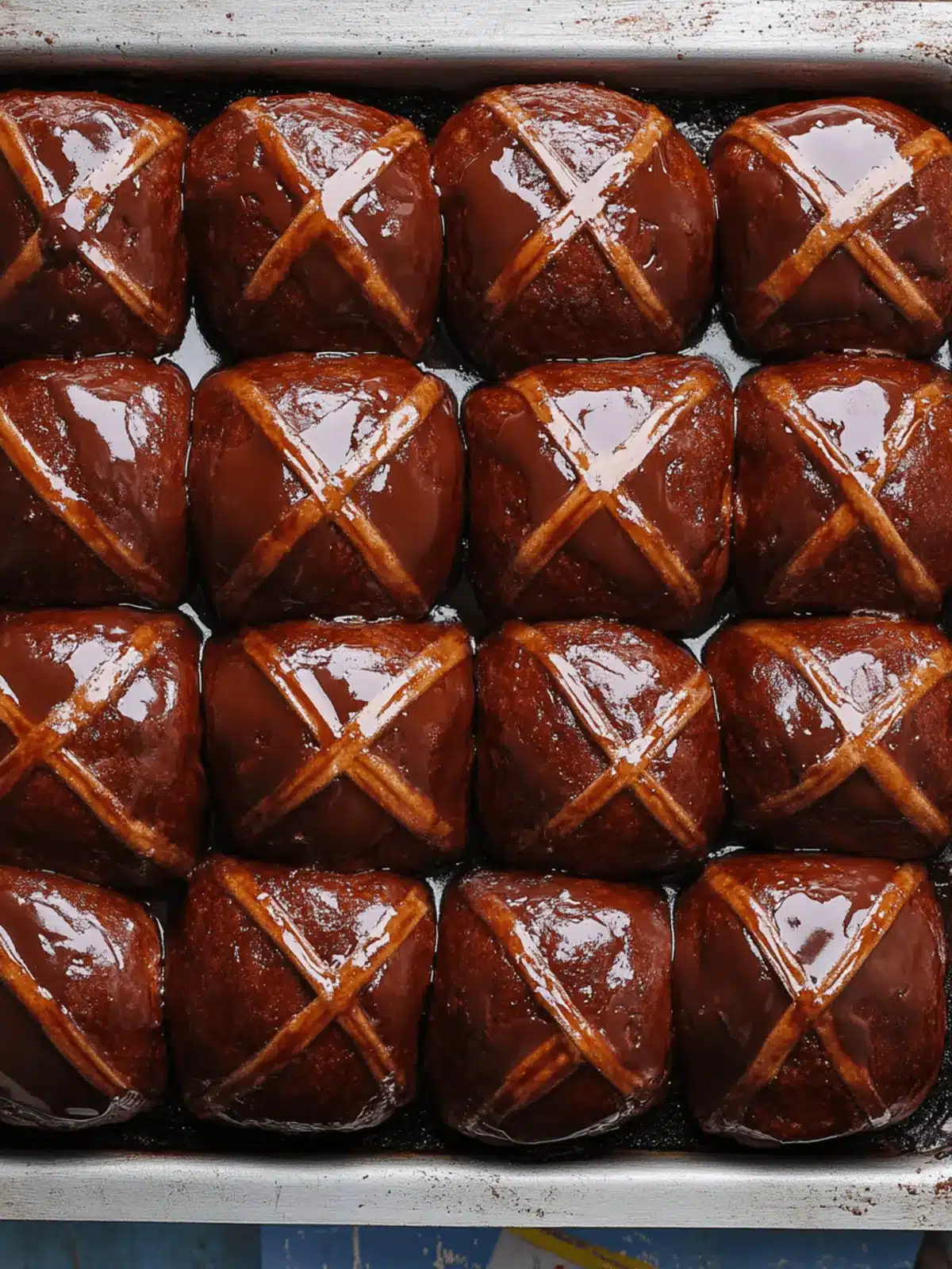 Chocolate Hot Cross Buns