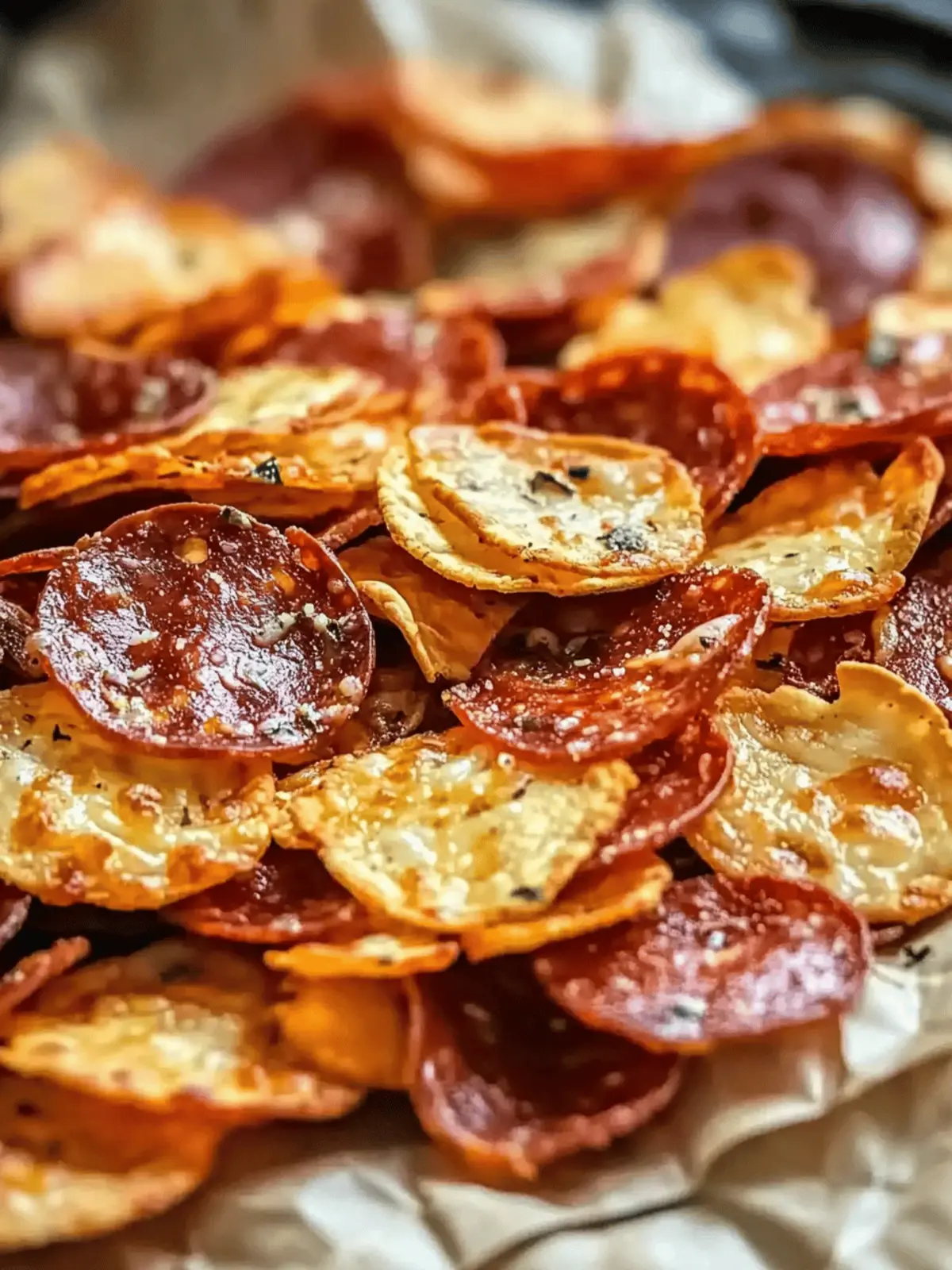 Keto Chips Pepperoni Cheese