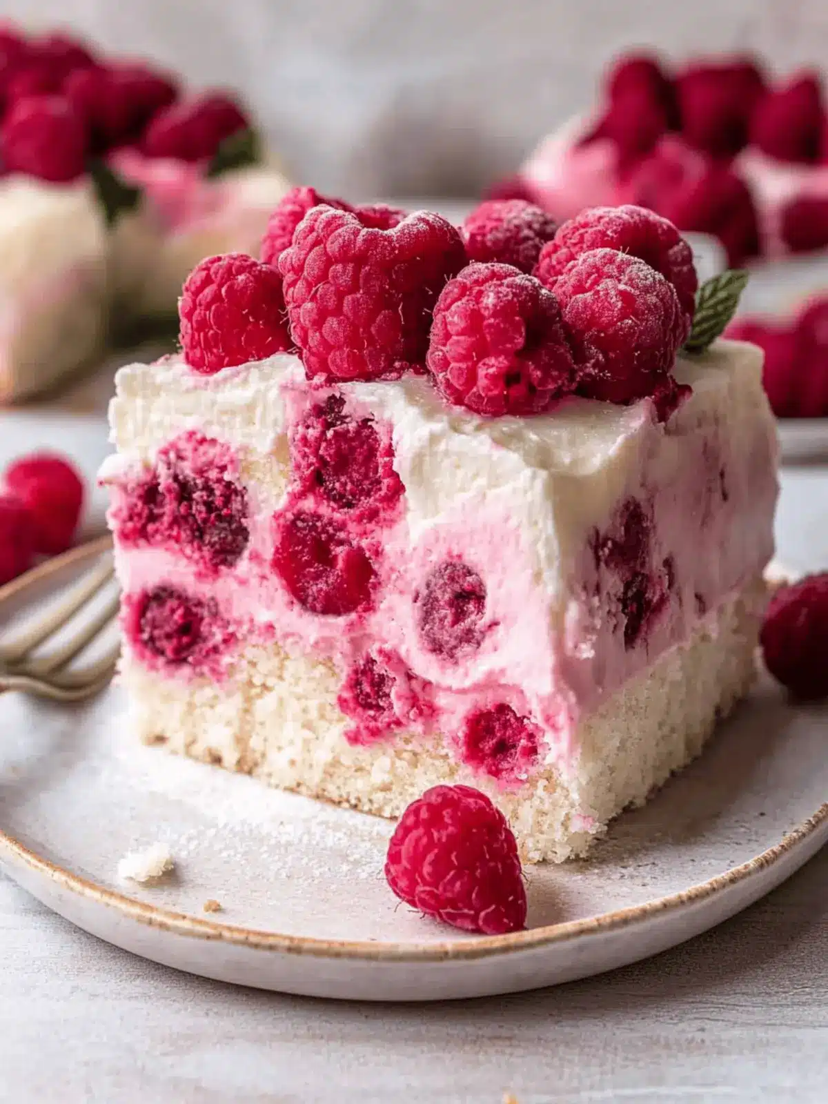 White Chocolate Raspberry Cake