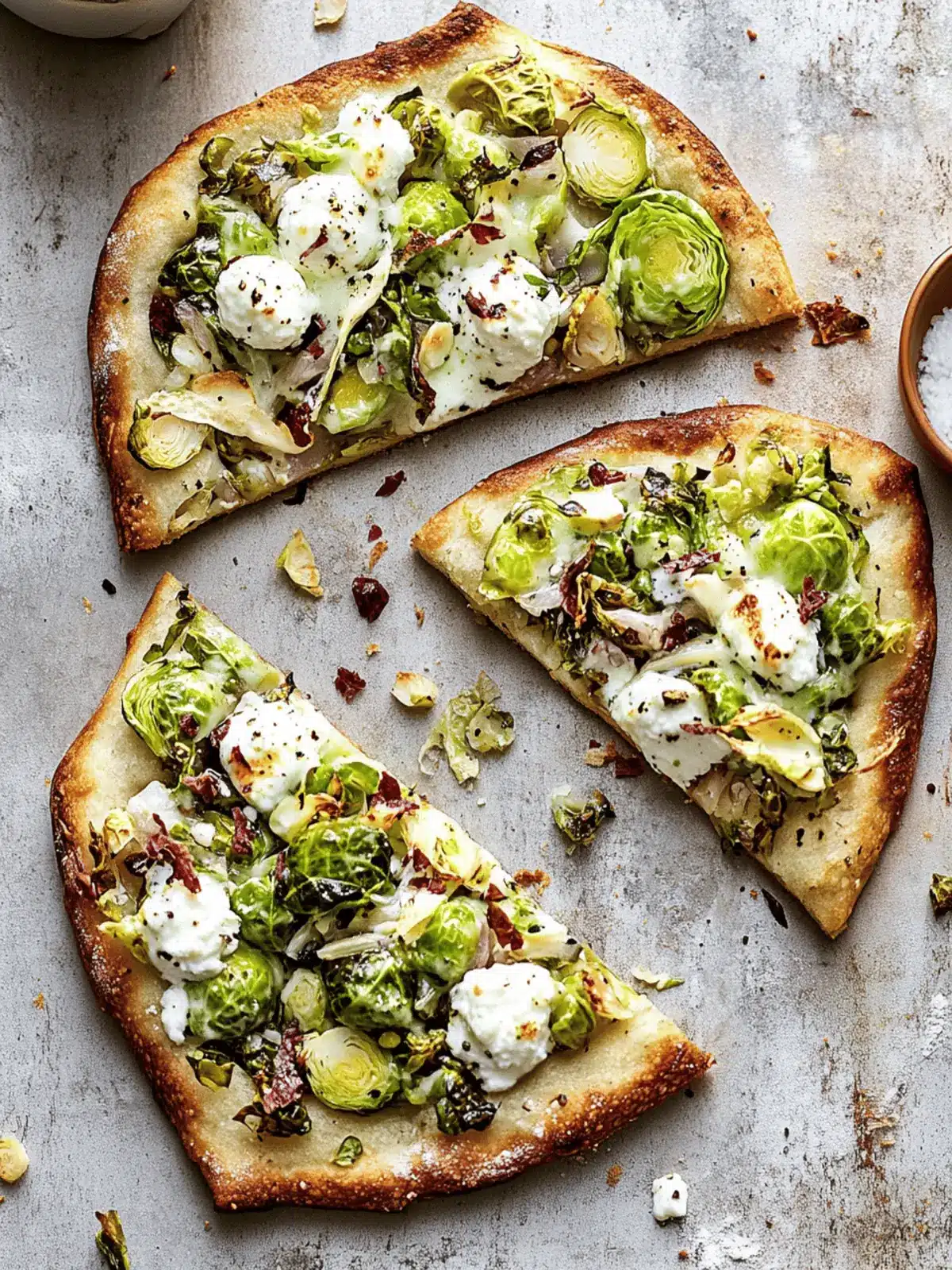 russels Sprouts and Ricotta Flatbread Pizza