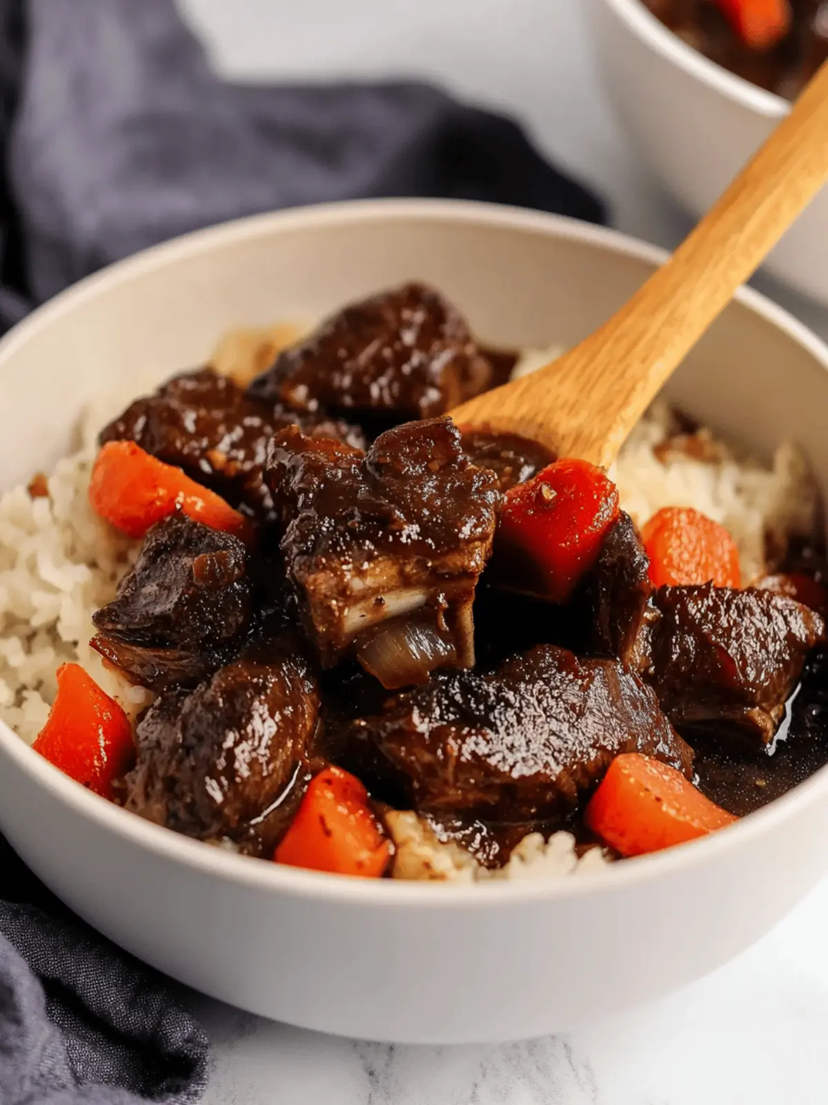 Braised Beef Neck Bones with Chinese Five Spice Pomegranate Glaze