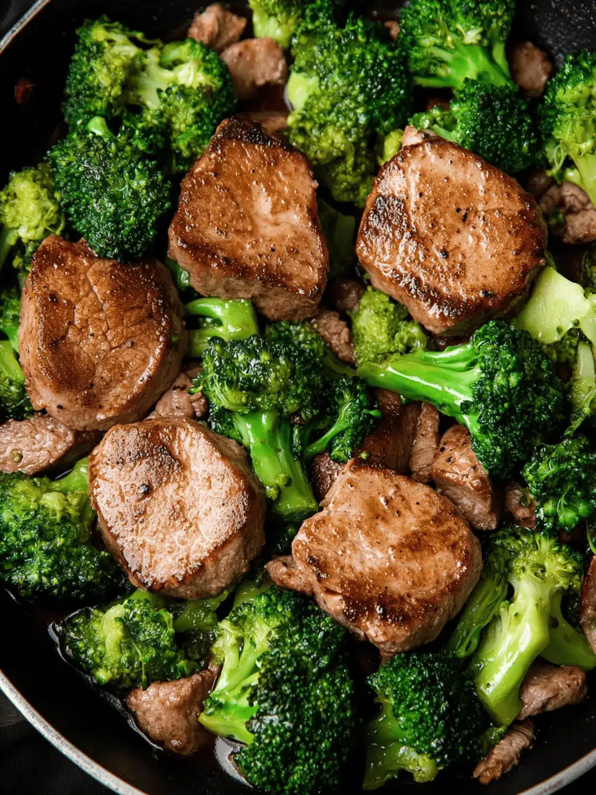 Pork Medallions with Broccoli (One Pan Meal)