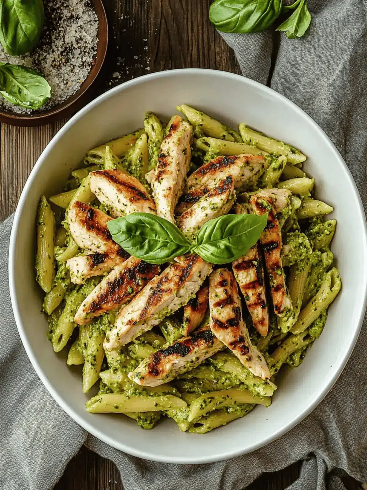 Grilled Chicken Pesto Pasta