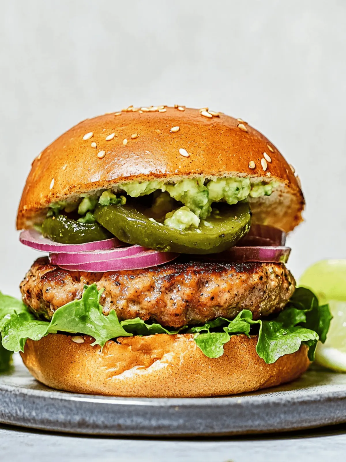 Poblano Turkey Burger