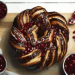 Chocolate Babka With Pomegranate