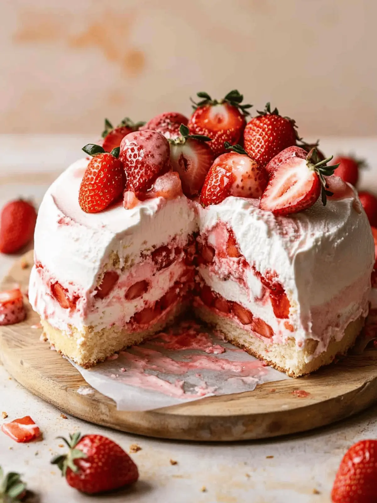 Strawberry Shortcake Ice Cream Cake