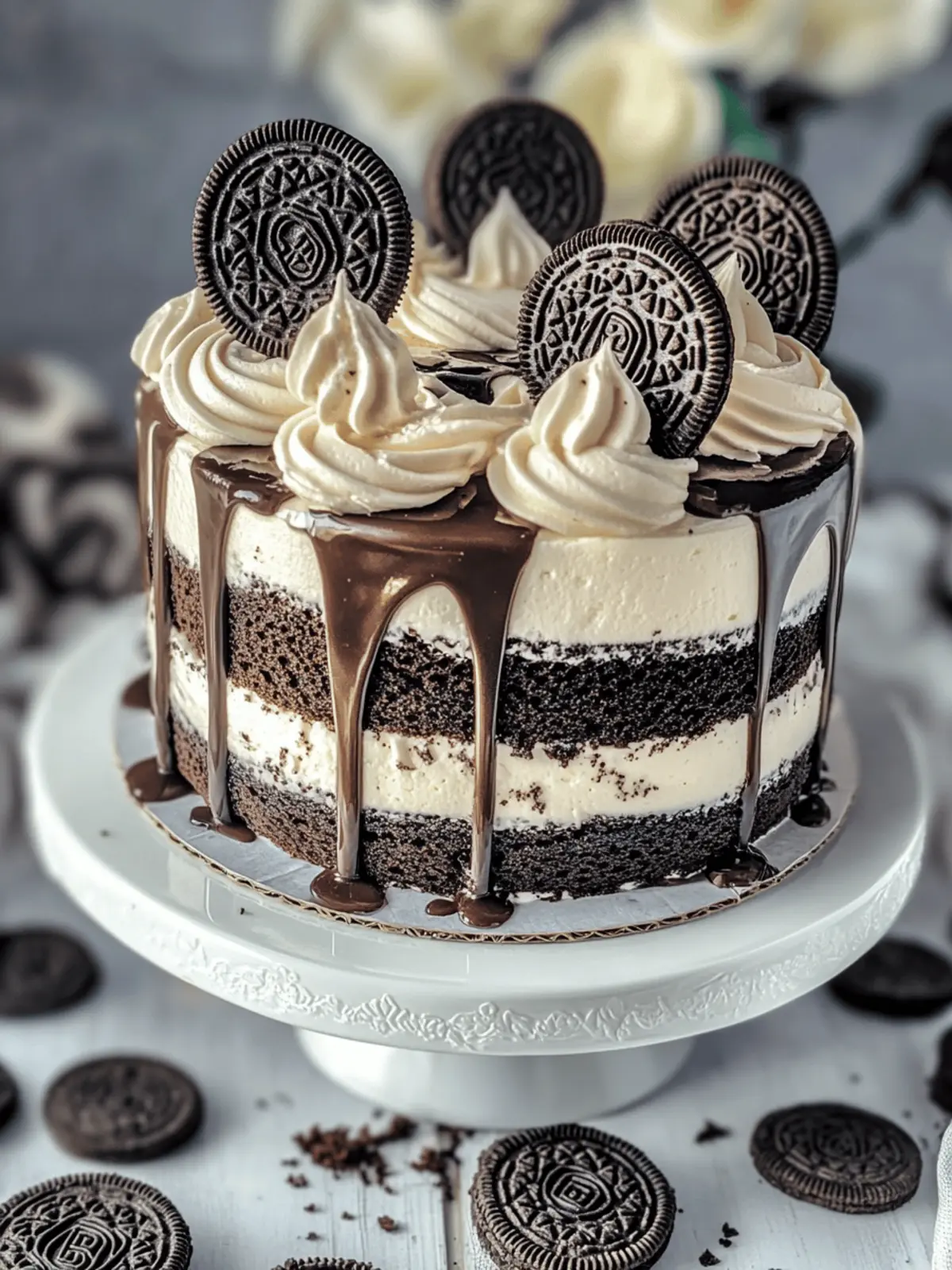 Oreo Cookies and Cream Cake