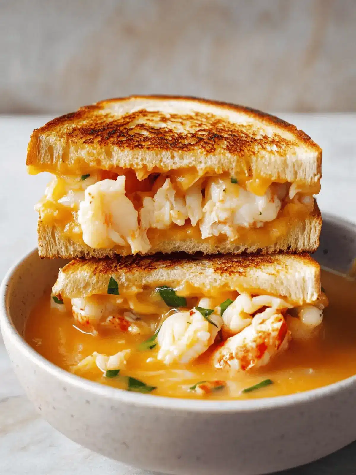 Lobster Toastie with a Lobster Bisque