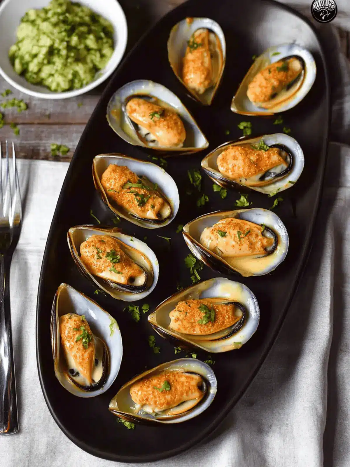 Baked Mayo-Cheese Mussels