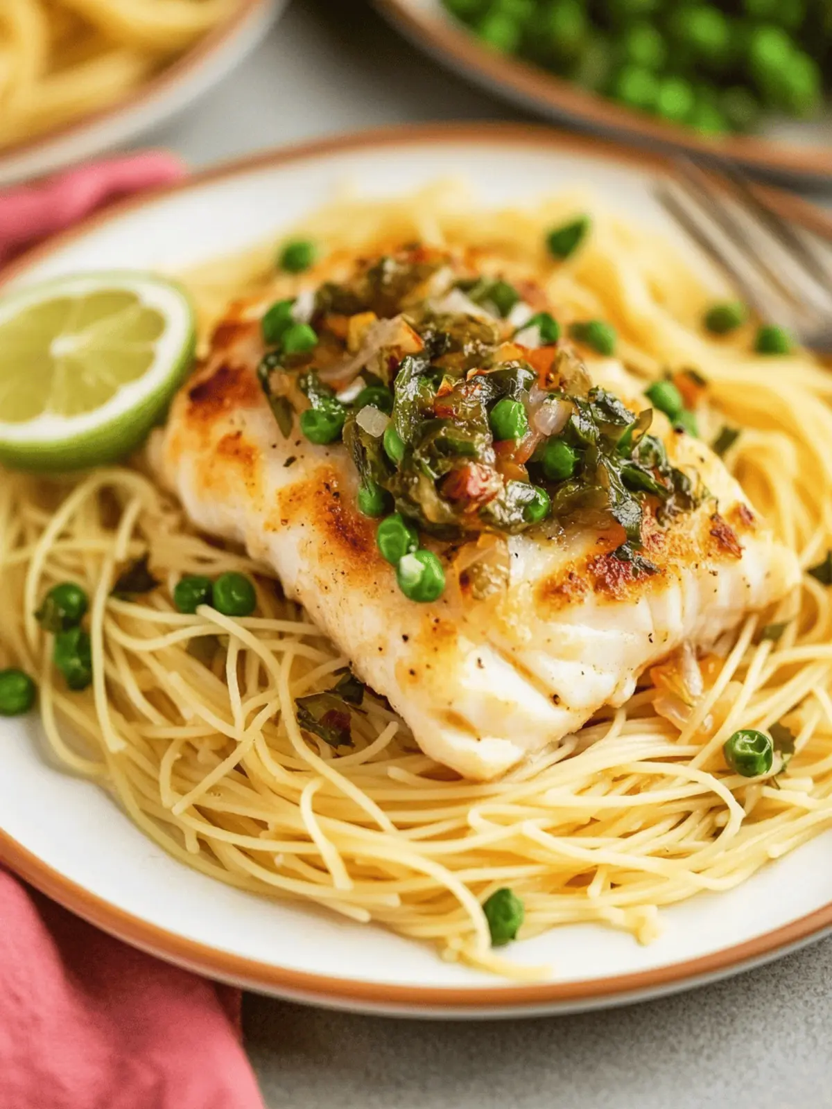 Cod Piccata with Angel Hair Pasta (Easy Fish Recipe)