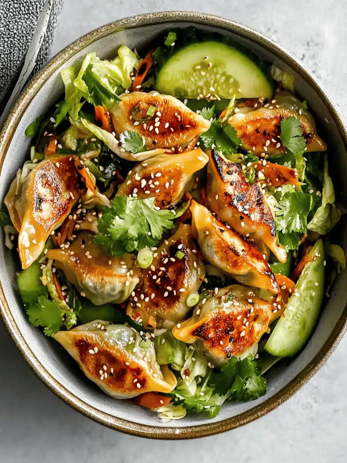 Sesame-soy Dumpling Salad