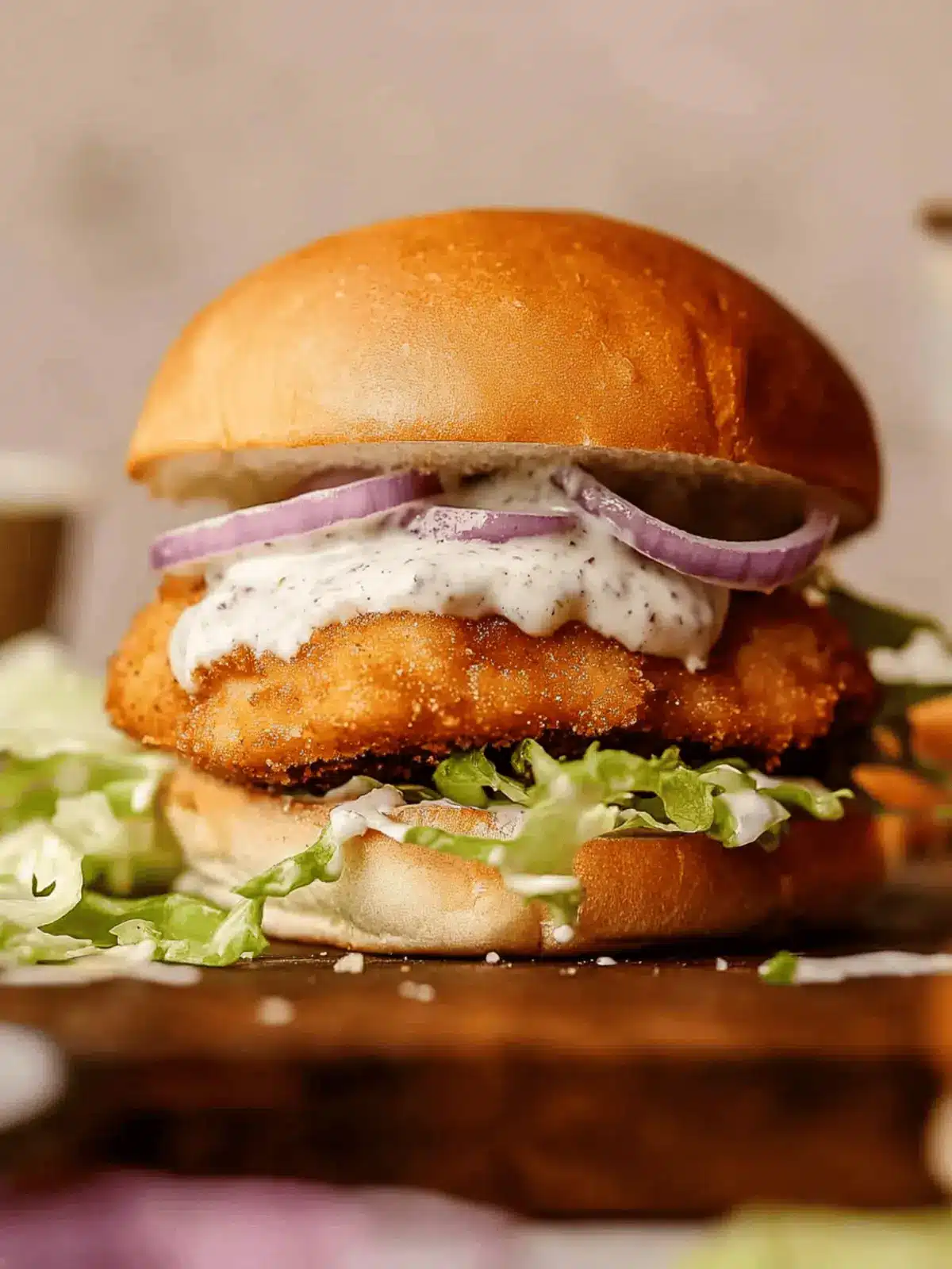 Crispy Cod Sandwich with Homemade Tartar Sauce
