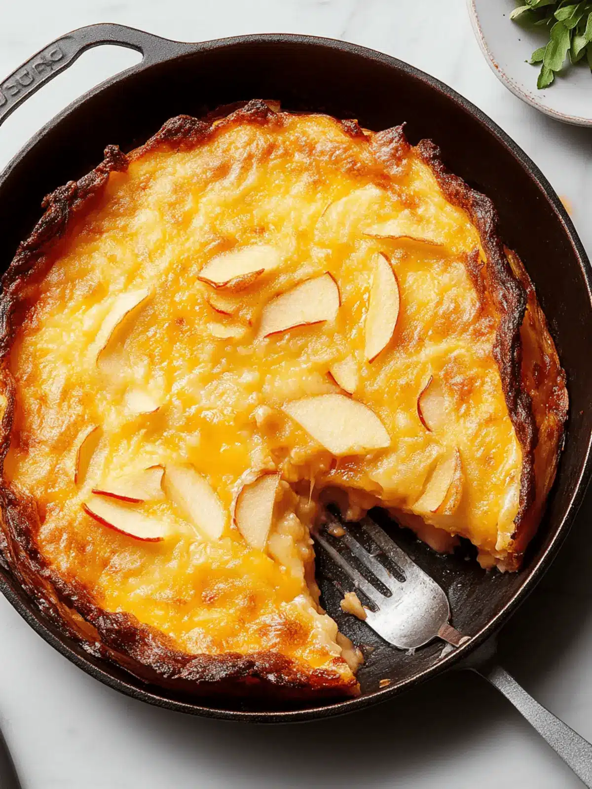 Apple-Cheddar Dutch Baby