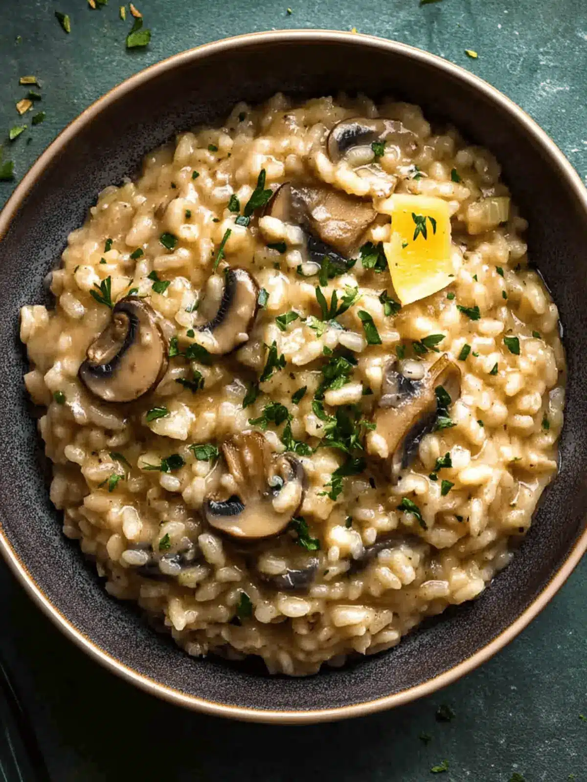 Miso Butter Mushroom Risotto