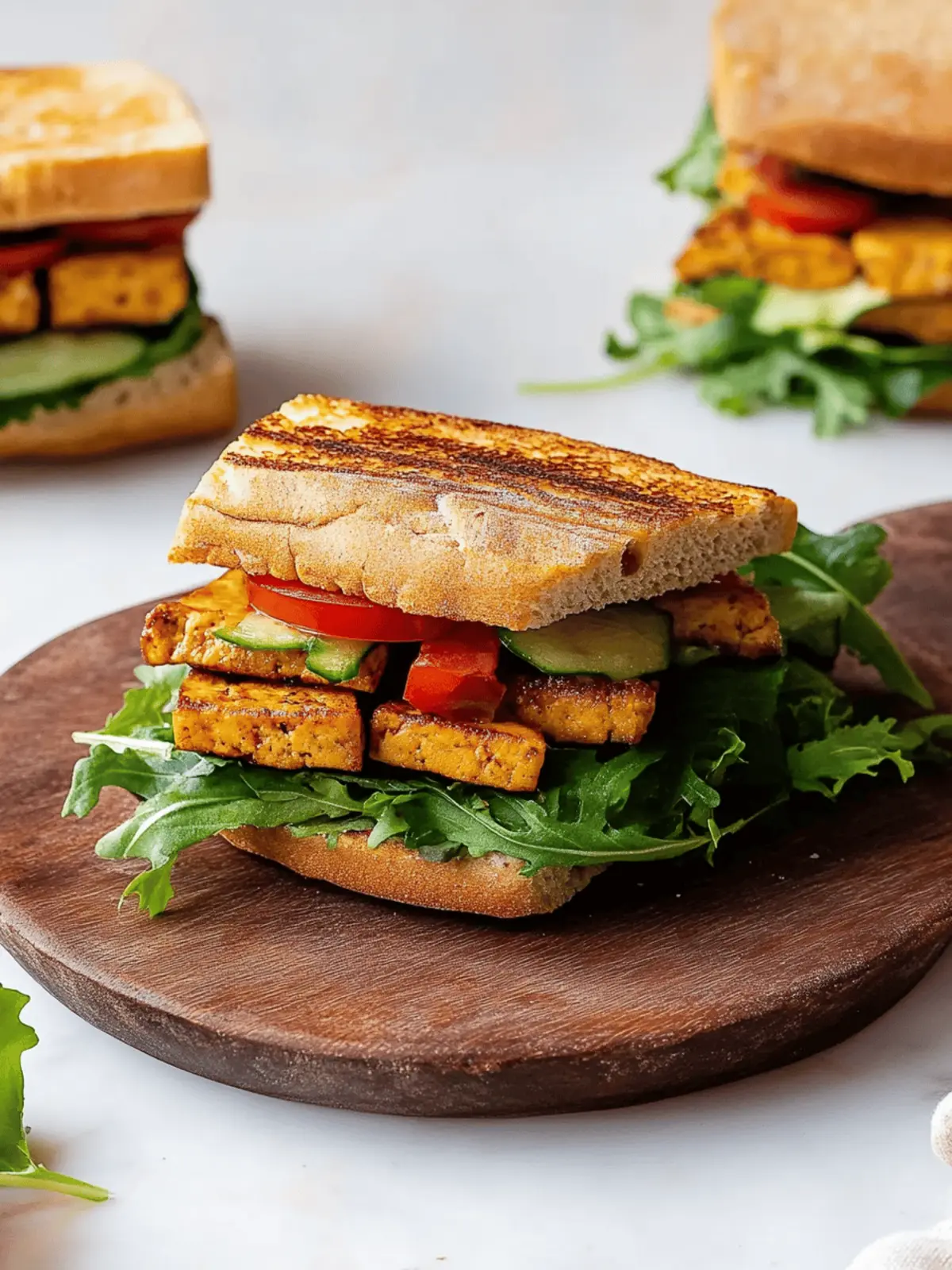 Veggie Tofu Sandwich with Chipotle Mayo