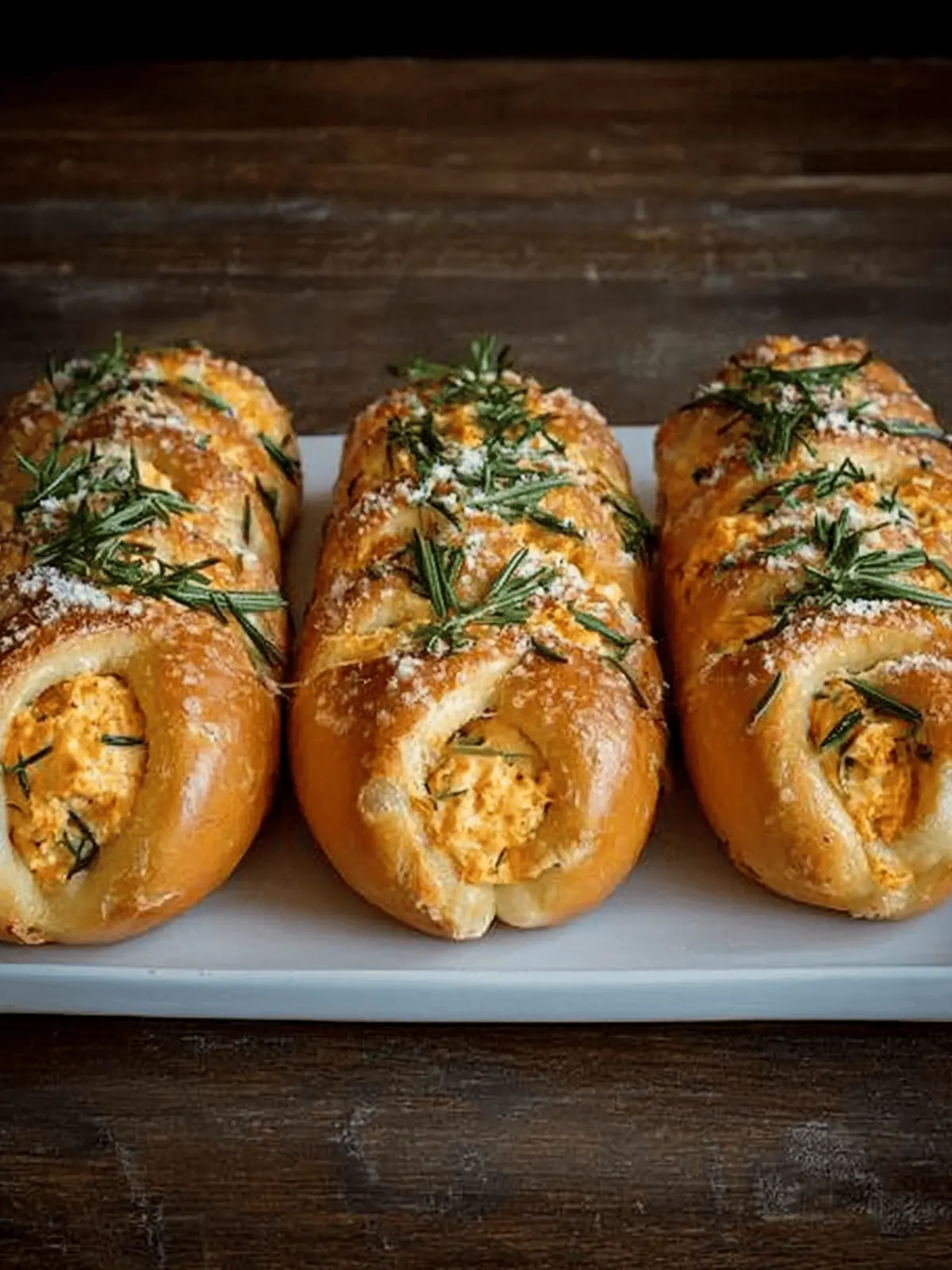 Heavenly Mozzarella-Stuffed Rosemary Pretzels