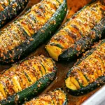 Garlic Parmesan Roasted Zucchini