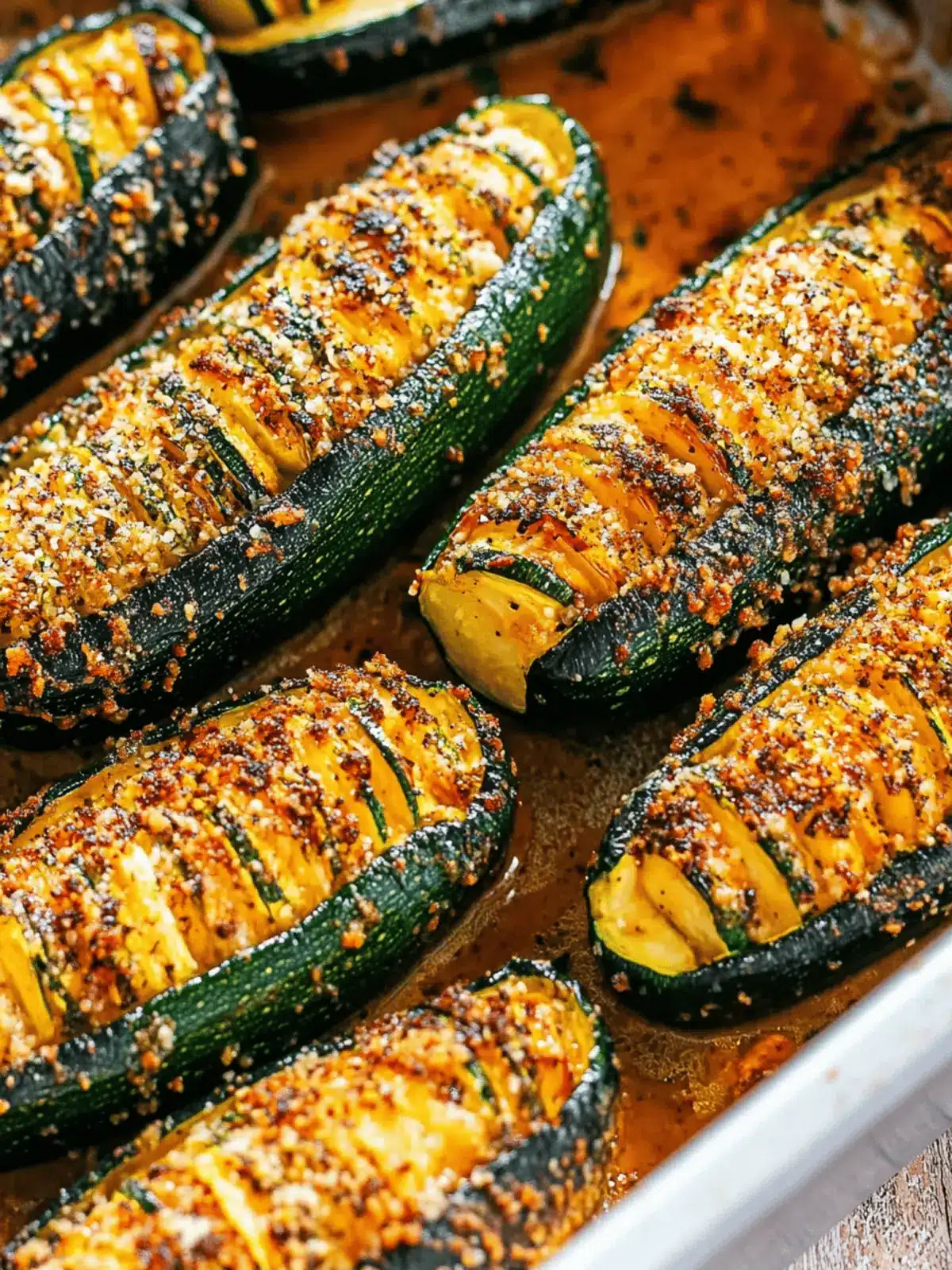 Garlic Parmesan Roasted Zucchini