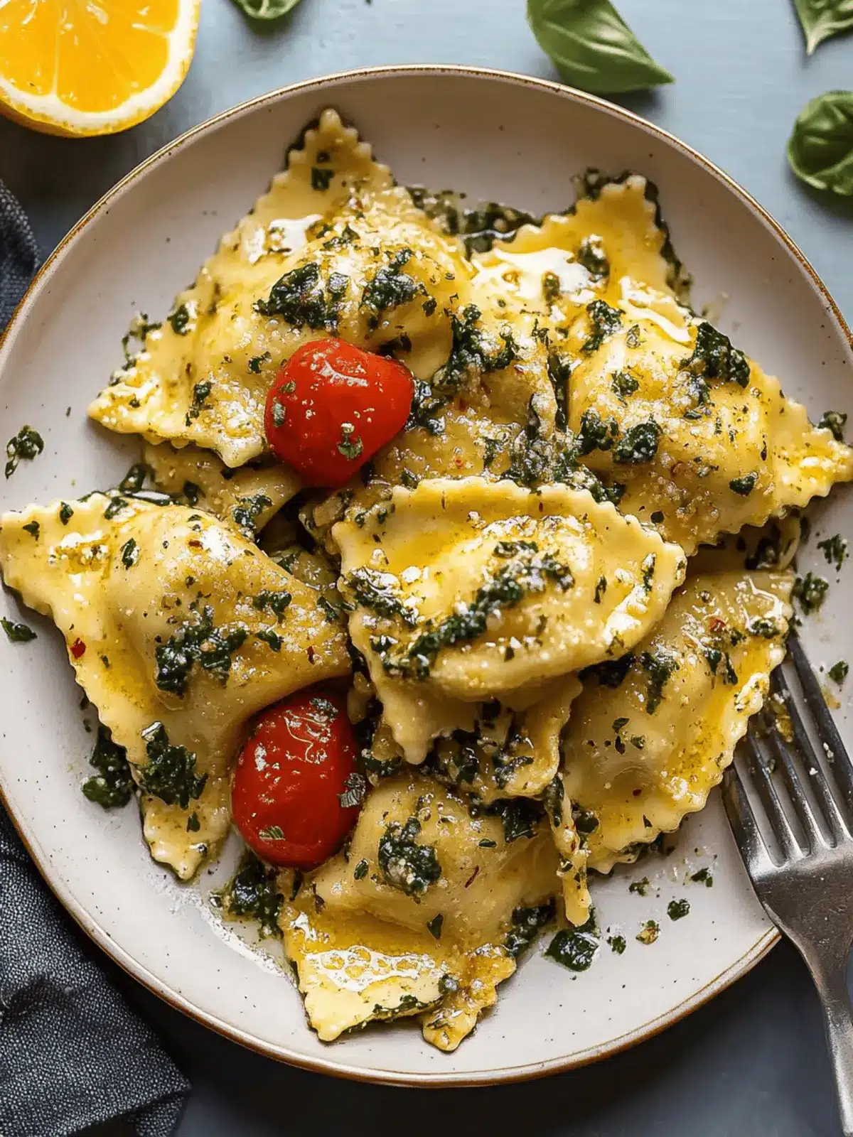 Creamy Tuscan Ravioli