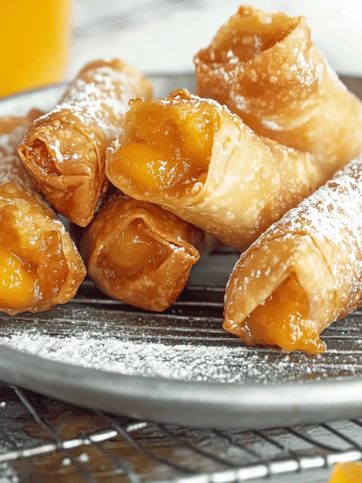 Peach Cobbler Egg Rolls