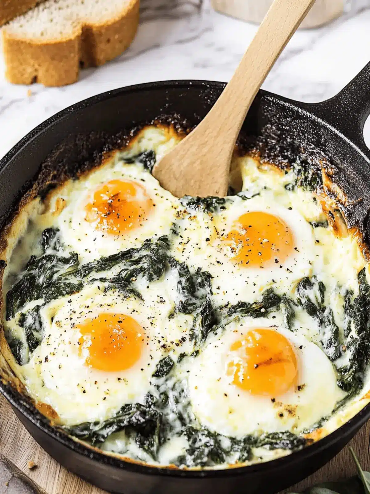 Baked Eggs Florentine