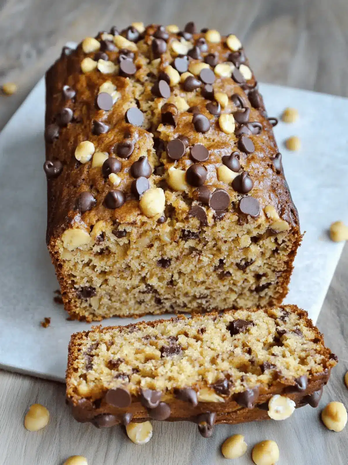 Chocolate Chip Peanut Butter Oatmeal Banana Bread