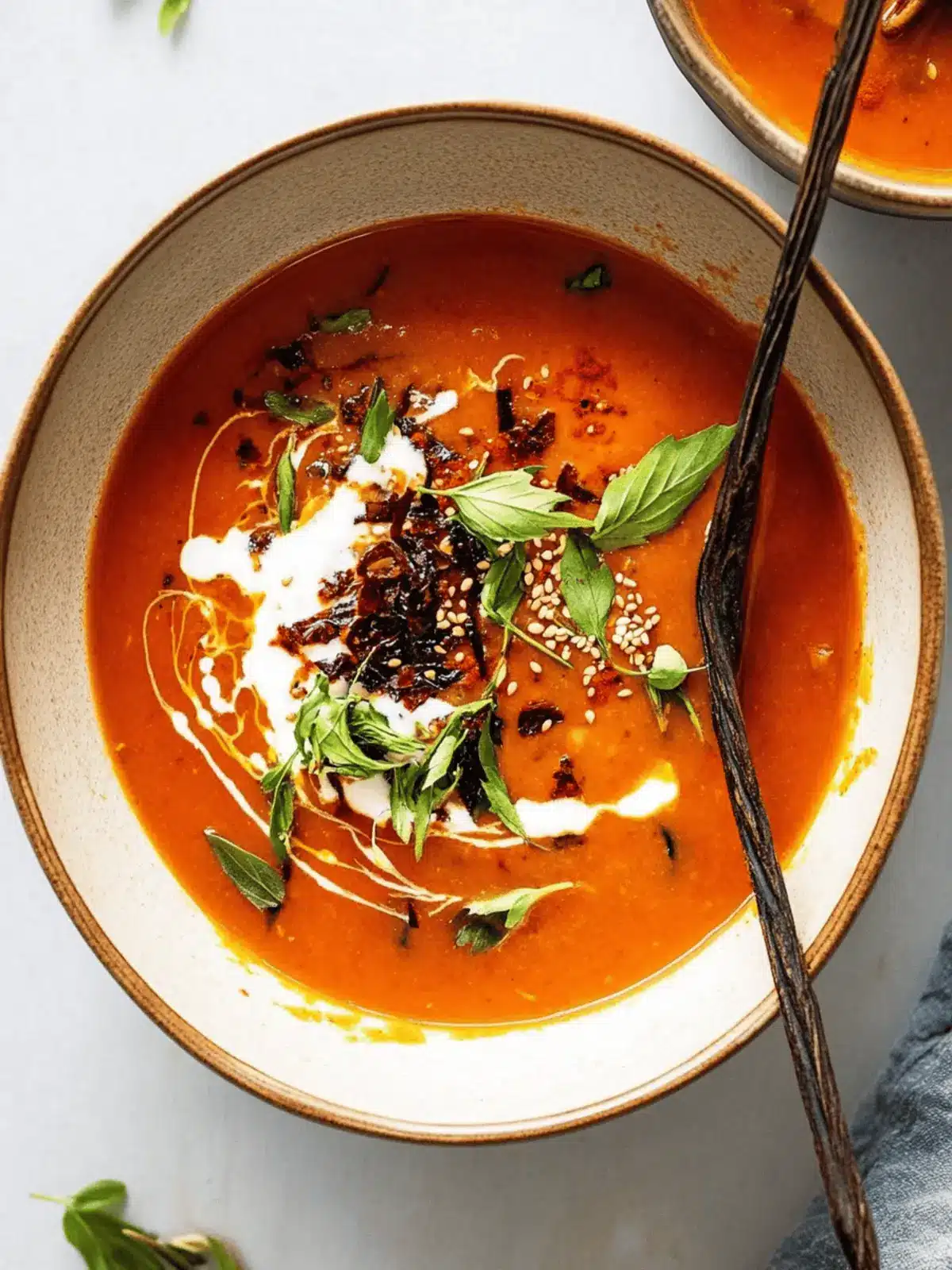 Caramelized Gochujang Tomato Soup