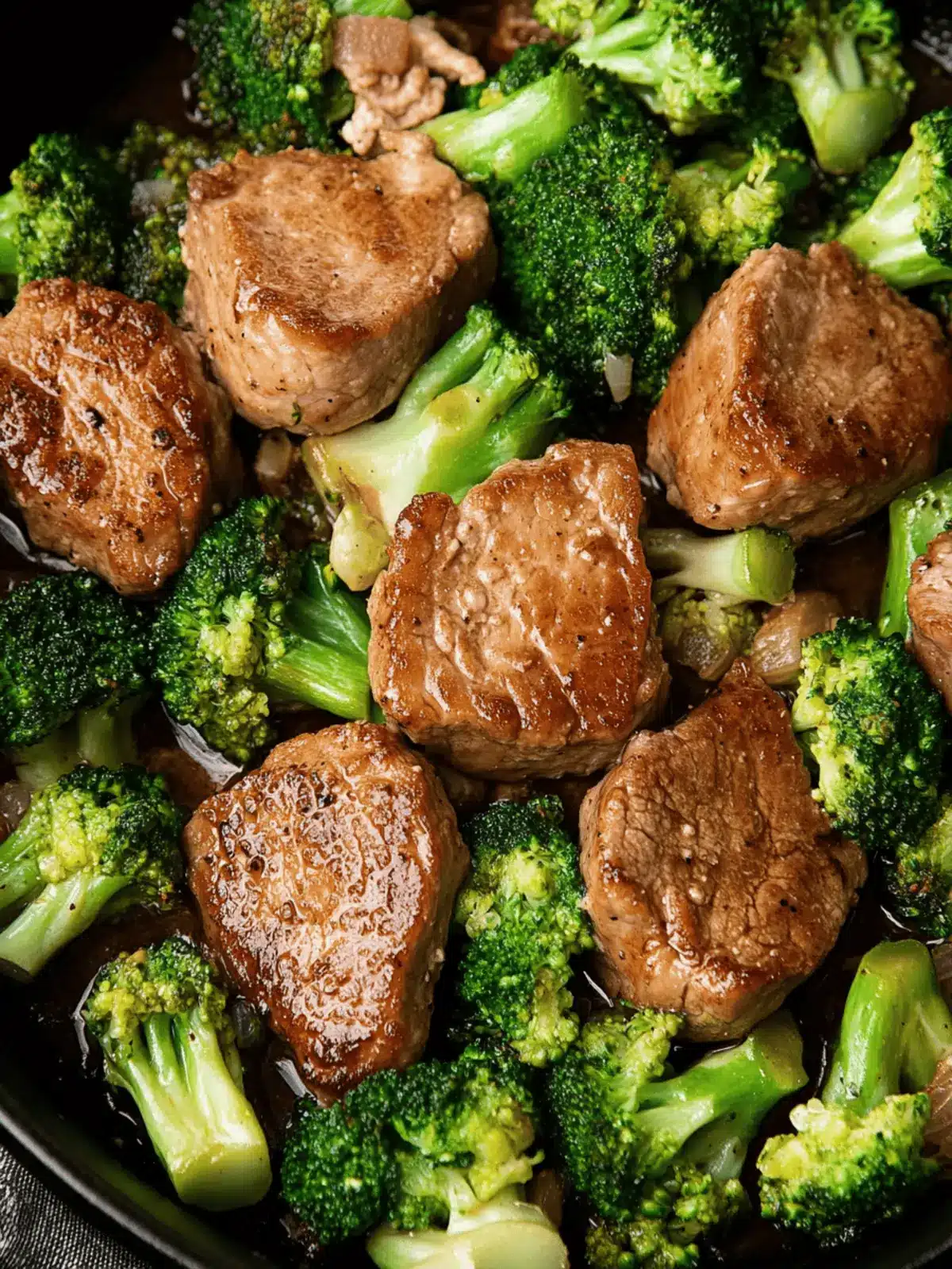 Pork Medallions with Broccoli (One Pan Meal)