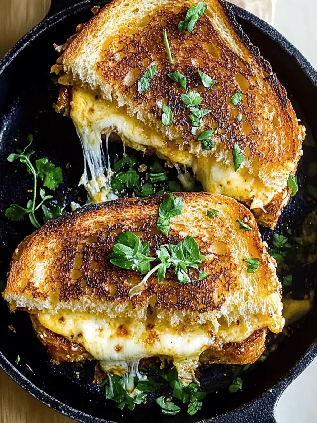 Garlic Bread Grilled Cheese